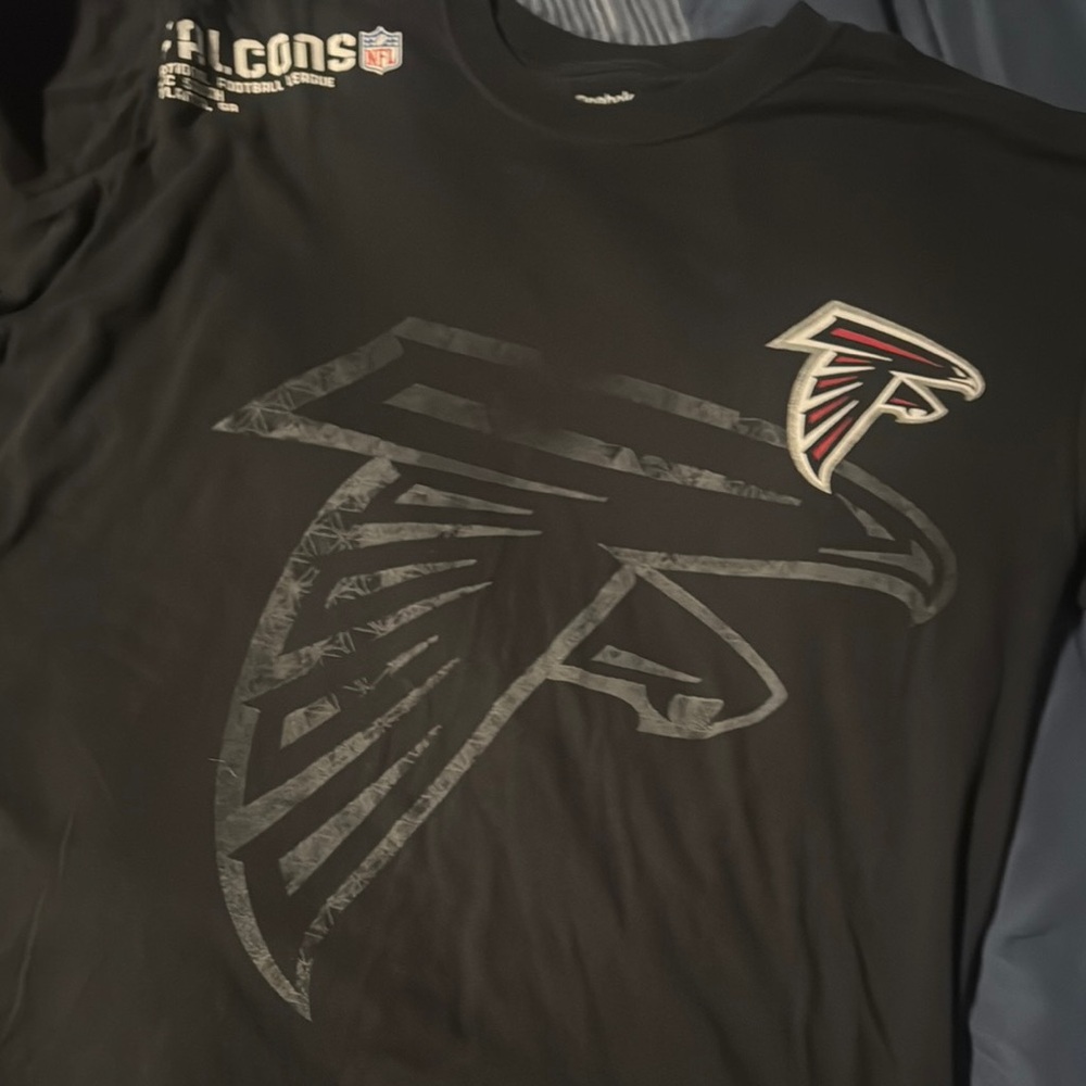 Reebok Black Atlanta Falcons Short Sleeve Tee